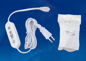 Таймер с вилкой и разъемом L,N,G  для фитосвет-ков,150W провод 2 метра. Uniel