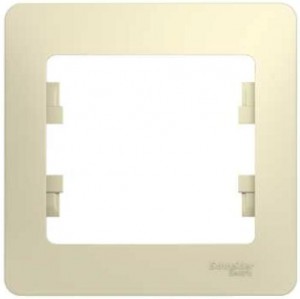 GLOSSA  Рамка горизонтальная 1-м . бежевый IP20 (кр.45шт) Schneider Electric