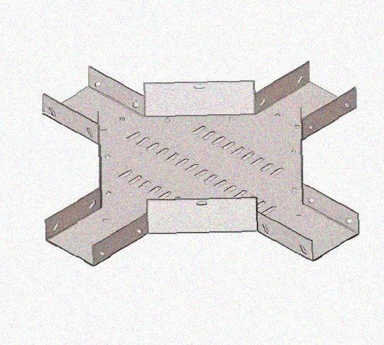Лоток крестообразный перфорированный КМ 100х65 УТ1,5, оцинкованный лист S1,0