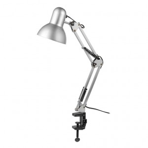 Светильник настольный 60W E27 серебристый на основ+струбц General