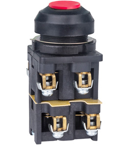 Выключатель кнопочный КЕ-082 У2 исп.6, красный, 3з, цилиндр, IP54, 10А, 660В Электротехник