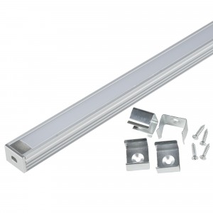 Профиль накладной алюминиевый с матовым рассеивателем 2000х16x12мм (2заг/4креп) Uniel