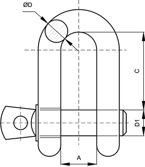 Скоба такелажная D8 DKC