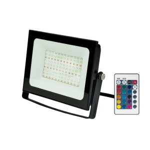 Прожектор св/д RGB с пультом 50W(3400lm 120°) IP65 черный Uniel