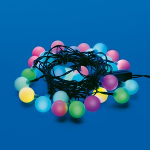 Гирлянда-нить Радуга-1 30LED RGB 5м,провод зеленый, IP20 Uniel