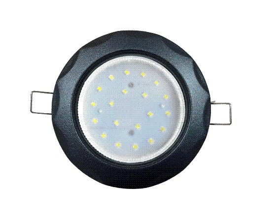 Светильник встр. GX53 H4 9014 звезда черный матовый 38x116 Ecola