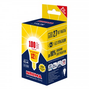 Лампа светодиодная NORMA шар 12Вт 980Лм E14 3000K матовая Volpe 