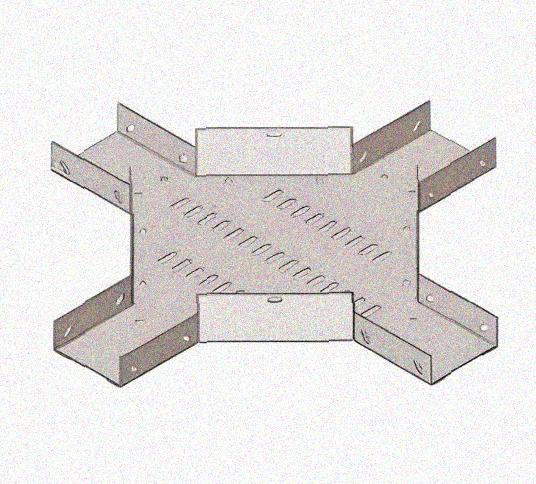 Лоток крестообразный перфорированный КМ 200х65 УТ1,5, оцинкованный лист S1,5