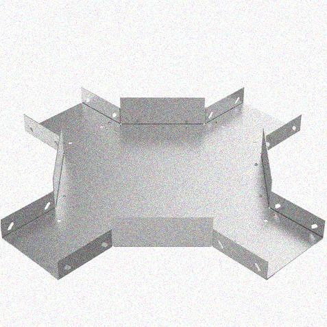 Лоток крестообразный замковый глухой КМЗГ 400х50 УТ1,5, оцинкованный лист, S1,0