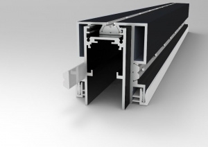 Профиль для SKYLINE 48 с демпф. системой в натяжной потолок (ПВХ+ТКАНЬ) Черный 2м ST003.429.01 ST LUCE