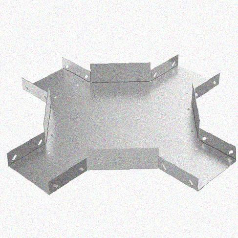 Лоток крестообразный замковый перфорированный КМЗ 300х65 УТ1,5, оцинкованный лист, S1,5