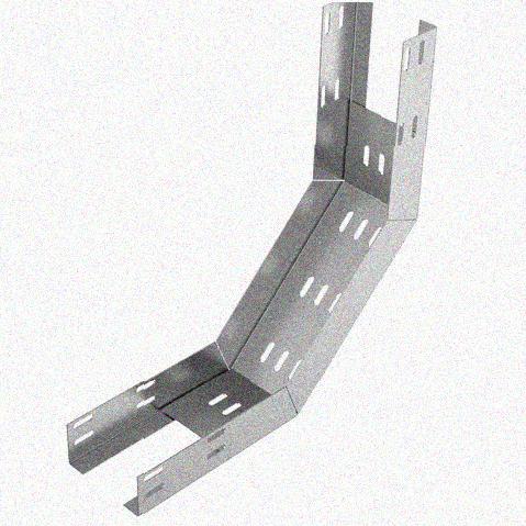 Лоток перфорированный КП 200х65-90 УТ1,5 для поворота трассы вверх на 90, горячее цинкование, S1,0