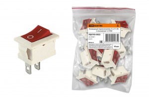 Выкл-кнопка СУ д/эл/приборов YL-211-04 10А перекл клав на 2 пол TDM