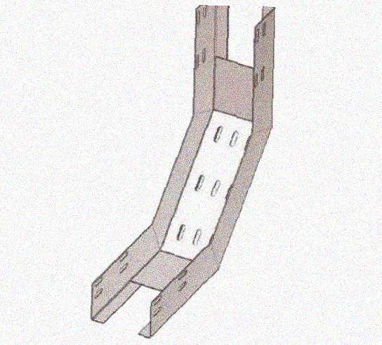 Лоток перфорированный КП 200х65-90 УХЛ1 для поворота трассы вверх на 90, горячее цинкование S1,5