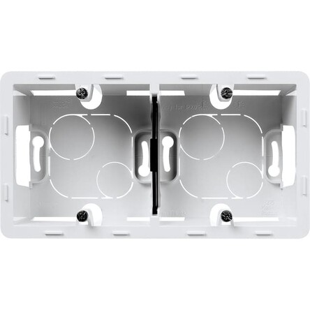 INSPIRIA Коробка накладного монтажа горизонт/вертик 2 пост . белый IP20 Legrand