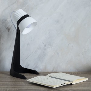 Светильник настольный 40W E14 мех.выкл. черный/белый Uniel