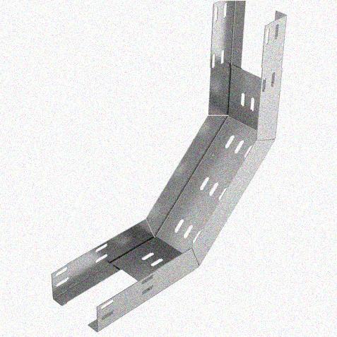 Лоток перфорированный КП 500х65-90 УТ1,5 для поворота трассы вверх на 90, горячее цинкование, S1,5