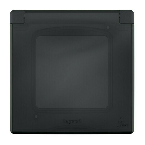 INSPIRIA Рамка СУ 1 пост. с защитной крышкой . антрацит IP44 Legrand