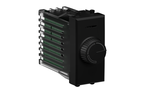 Диммер поворотный модульный, "Avanti", "Черный матовый", 1 модуль DKC