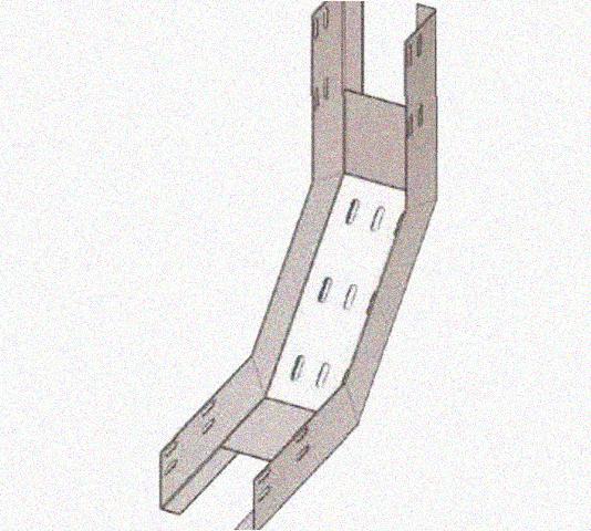 Лоток перфорированный КП 400х100-90 УХЛ1 для поворота трассы вверх на 90, горячее цинкование S1,5