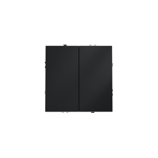 Проходной переключатель встраиваемый Voltum S70 двухклавишный 10А, (графит)