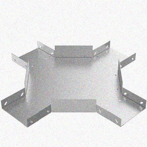 Лоток крестообразный замковый глухой КМЗГ 150х80 УТ1,5, оцинкованный лист, S0,8