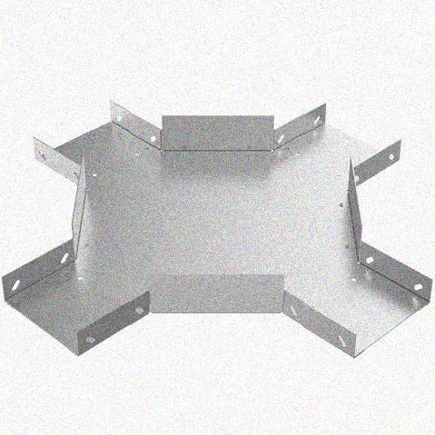 Лоток крестообразный замковый перфорированный КМЗ 400х80 УТ1,5, нержавеющая сталь, S0,8