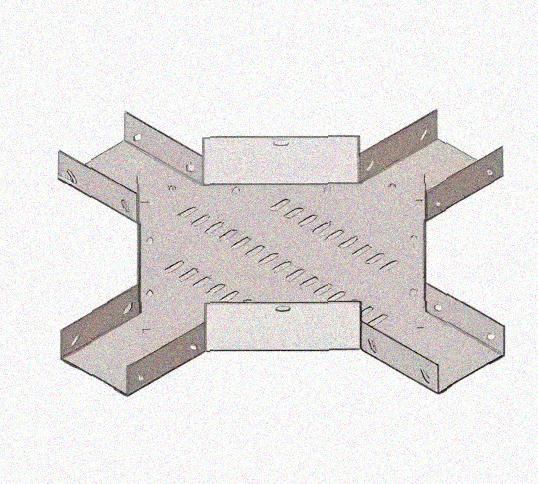 Лоток крестообразный перфорированный КМ 500х50 УТ1,5, оцинкованный лист S1,5