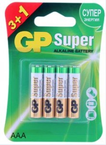 Элемент питания GP Super 24A LR03/286 BL3+1 ПРОМО