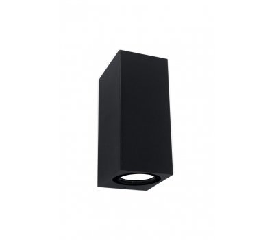 Св-к садовый 2xMR16 GU10 прозр.квадрат черный IP65 General