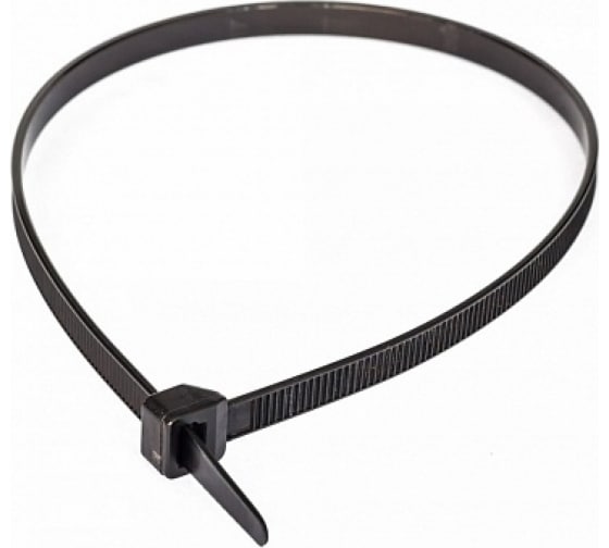 Хомут-стяжка кабельная нейлоновая 2,5х200 мм черная (100 шт/25000 шт уп/кор) Промрукав