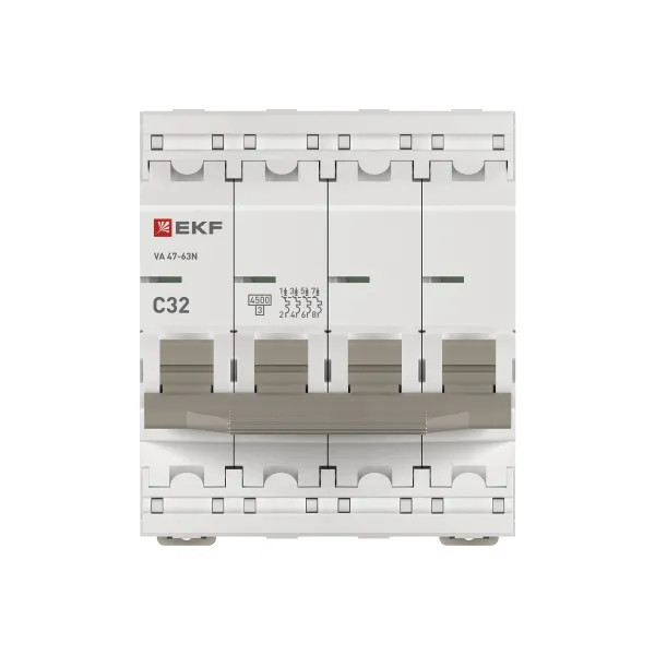 Выключатель автоматический ВА МОД ВА 47-63N 4П 32А (C) 4,5 кА PROXIMA EKF