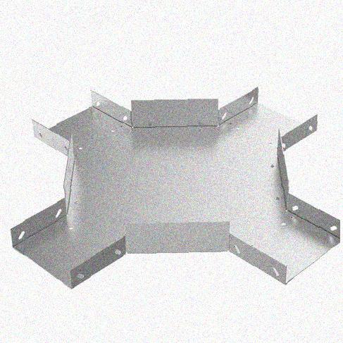 Лоток крестообразный замковый перфорированный КМЗ 100х80 УТ1,5, оцинкованный лист, S1,0