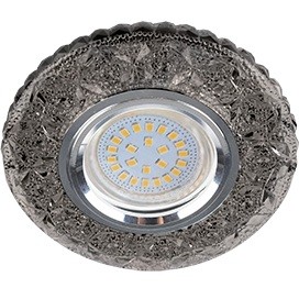 Светильник MR16 GU5.3 LD7040 круг бабочки тонирован./хром 25x95 Ecola