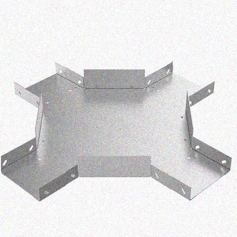 Лоток крестообразный замковый перфорированный КМЗ 300х80 УТ1,5, оцинкованный лист, S1,0