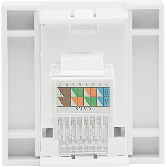 Donel Розетка DEC RJ45 UTP кат.6, 2мод., бел. (45х45мм), серия (тип) DEC