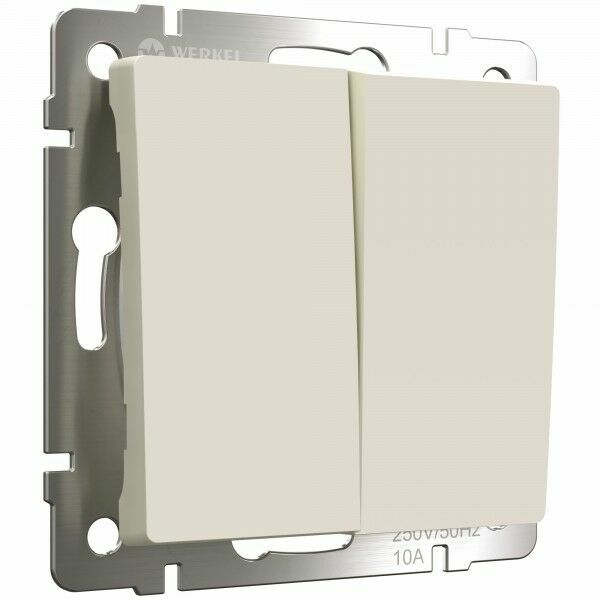 Встраиваемые механизмы Выключатель СУ 2 кл 10А айвори матовый IP20 Werkel