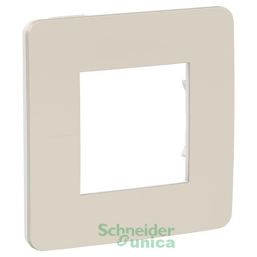 Unica Studio Рамка универсальная 1 пост . шампань/белый IP21 Schneider Electric