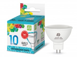 Лампа св/д MR16 10Вт GU5.3 4000К ASD