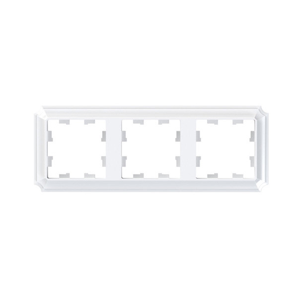 ATLASDESIGN ANTIQUE 3-постовая рамка, универсальная, белый Systeme Electric
