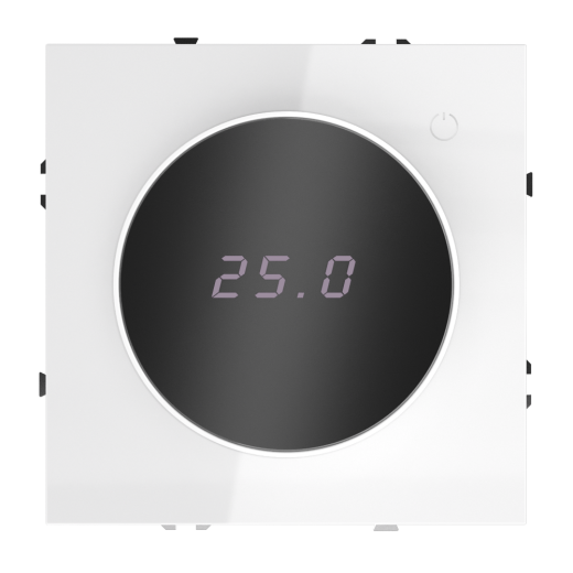 Терморегулятор электронный Voltum S70 с индикацией и датчиком, для теплого пола, (белый глянцевый)