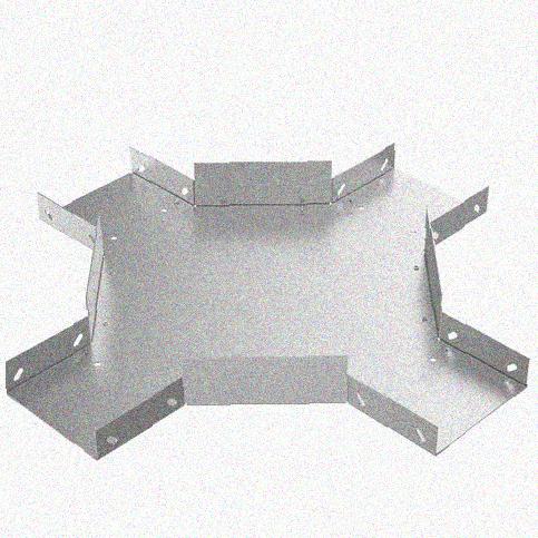 Лоток крестообразный замковый глухой КМЗГ 150х50 УТ1,5, оцинкованный лист, S1,0