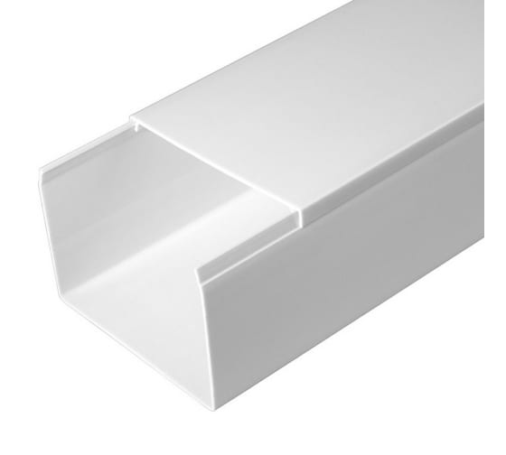 Кабель-канал белый 2-й замок в п/э 80х60 мм (18м/уп) Промрукав