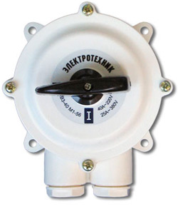 Выключатель пакетный ПВ 3-40 М1 пл. 56 (40А, пластмассовый корпус, IP56) Электротехник