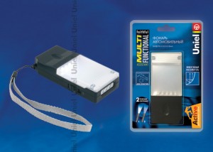 Фонарь автомобильный S-CL013-C 4св/д+5св/д черный/пластик, 2 реж, ремешок, Uniel 