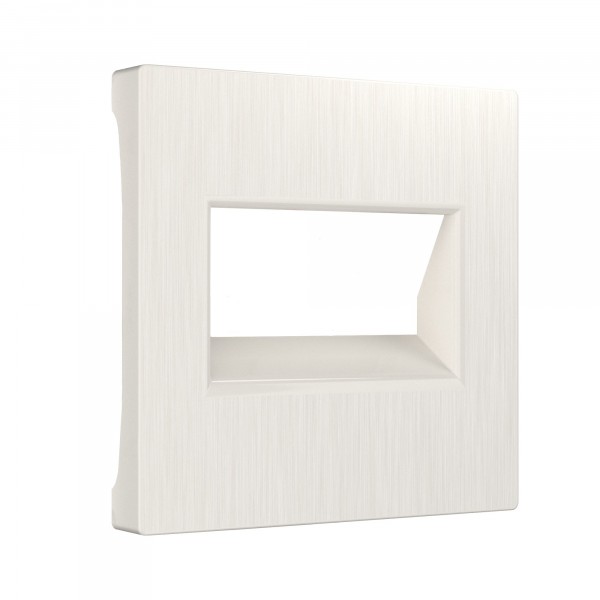 Встраиваемые механизмы Накладка  СУ для 2-ой розетки Еthernet RJ-45 . перламутр рифленый IP20 Werkel