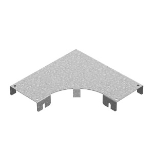 Крышка к углу горизонтальному 90 град. к лотку ПЛК 400, толщ. 1,2 мм, гор. цинк Ostec