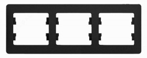 GLOSSA  Рамка горизонтальная 3-м . антрацит IP20 Schneider Electric