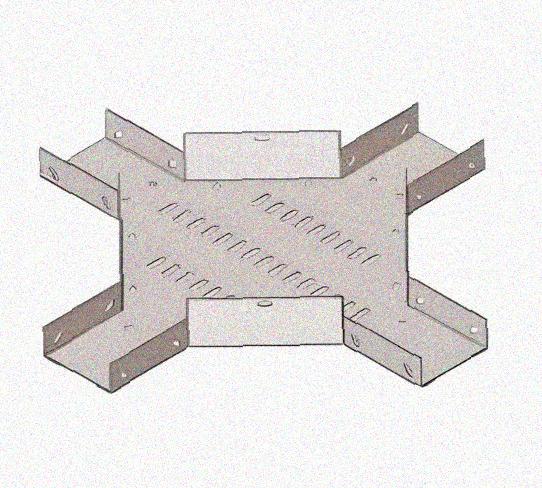 Лоток крестообразный перфорированный КМ 400х50 УТ1,5, оцинкованный лист S1,0