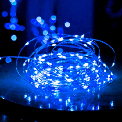 Гирлянда Роса на елку на USB 5 метров 50 led Синий Giant4